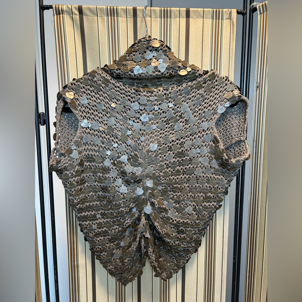 Alice + Olivia metal sequin shrug - Picture 3 of 14